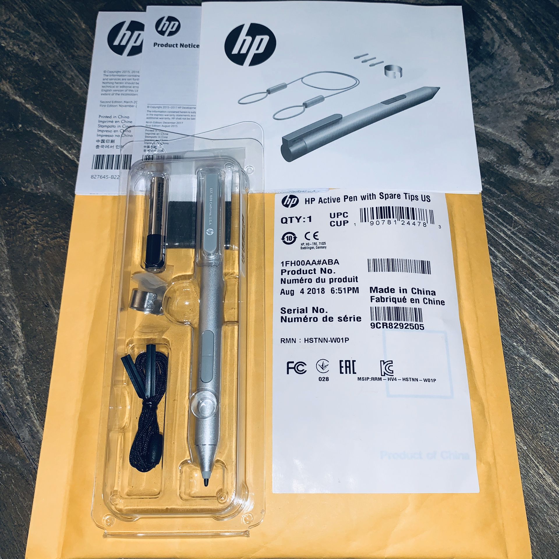 HP Active Pen Digital Stylus With Holder For EliteBook G1 G2 ProBook x360 G3 G4