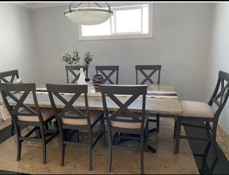 Heated marble dinner table FRE delivery and installation