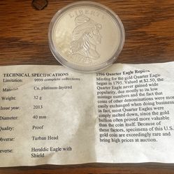 1796 Quarter Eagle replica