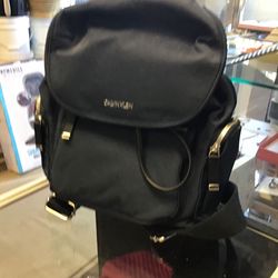 Calvin Klein Kimberly Nylon Flap Backpack. Navy