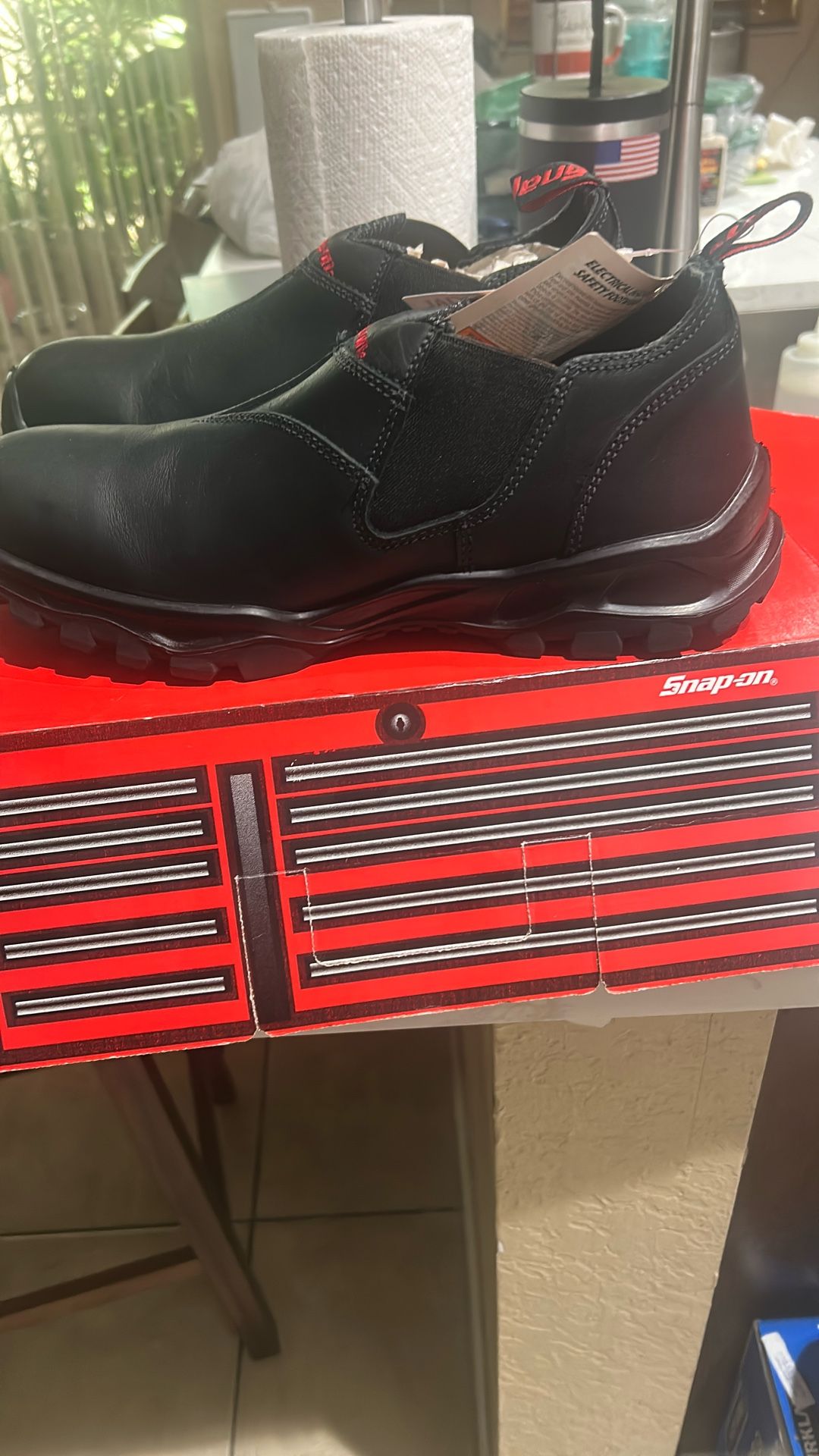 Snap-On Leather Shoes/boots Made In USA