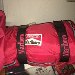 Marlboro Sleeping Bag With Matching Camping Chairs & Jacket (Carrying Cases Included)
