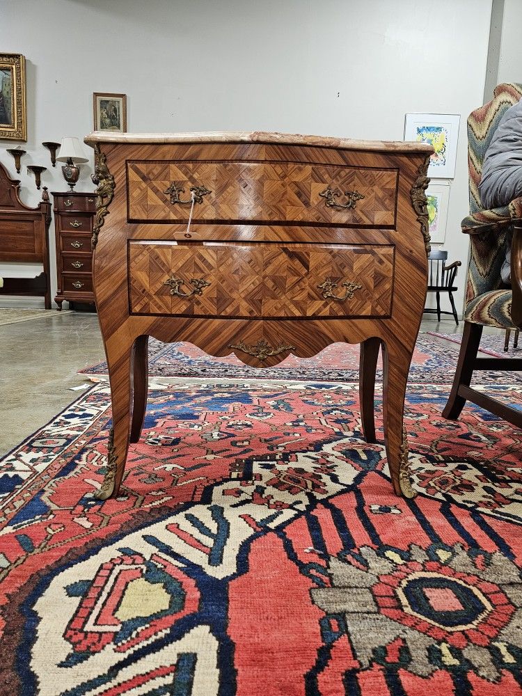 2 Drawer Bombay Chest With Marble Top