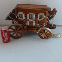 REDUCED Vintage Western Cowboy Covered Wagon Stagecoach Chuckwagon  Table Lamp