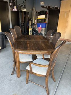 Dining table with 6 chairs   OBO