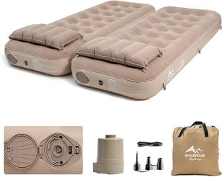 Twin Air Mattress with Built-in Pump 20", 10” Queen Size Inflatable Airbed Double Twin High Adjustable Blow Up Mattress, Durable Self Inflating Air Ma