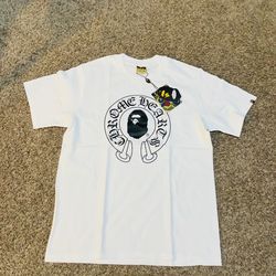 Small Chrome Heart Bape T Shirt