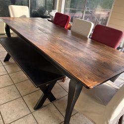 8’ Long Dining Room Table Solid Wood