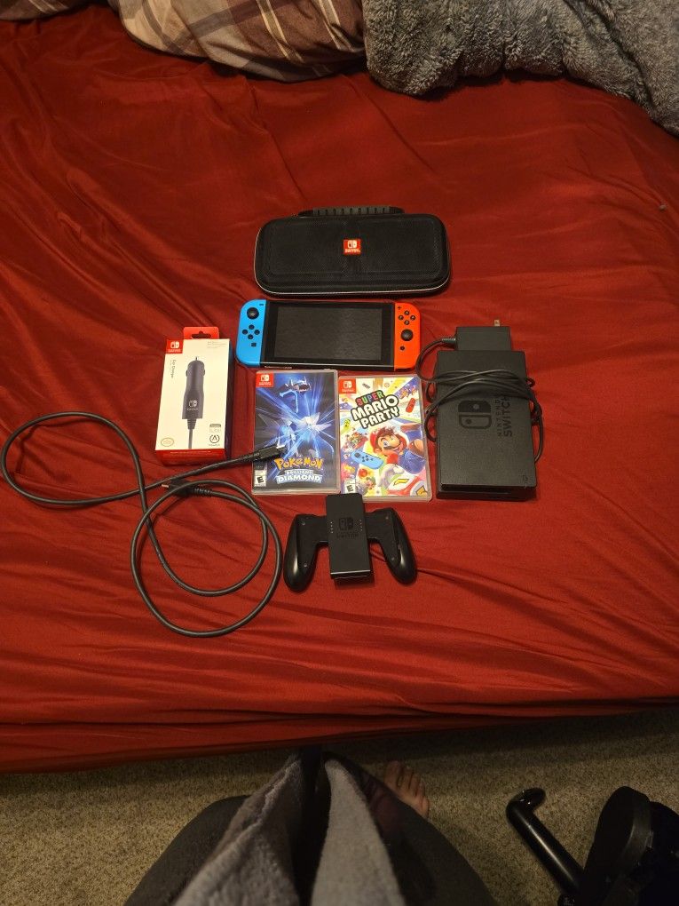 Nintendo Switch Full System With Games And Accessories