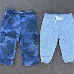 2 EUC baby sweatpants, size 12 months