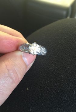 Platinum ring 10size center 1.20 g color s1