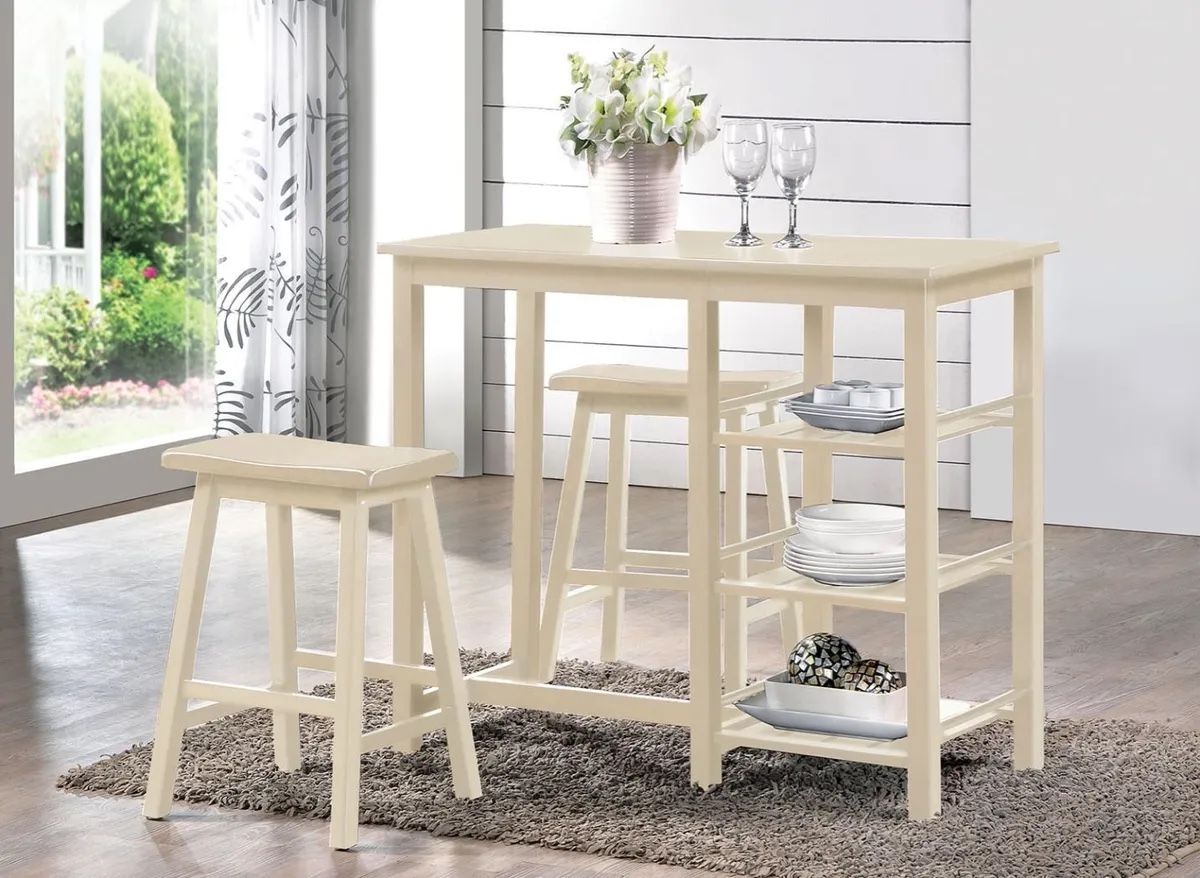 3PCS Nadia Collection Counter Height table set-available in 2 colors Now 349.00 Free Delivery 🚚