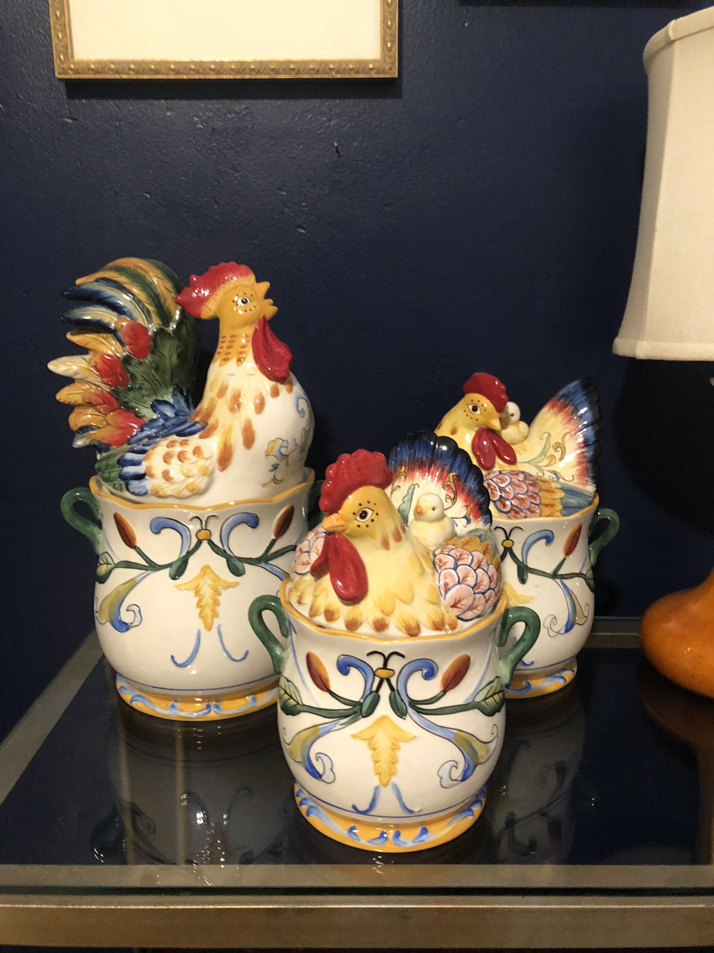 Italian Rooster Kitchen Canisters