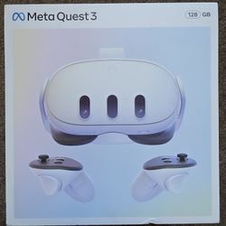 NIB Meta Quest 3 128GB VR Headset With Controllers