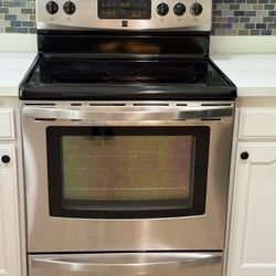Kenmore Black And Silver Stove, Great Condition