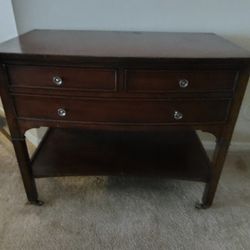ANTIQUE WOOD ROLLING DESK 
