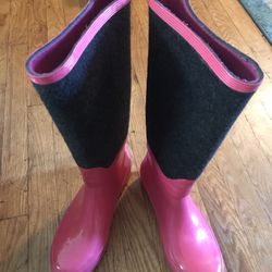Women’s Pink Rain Boots 8