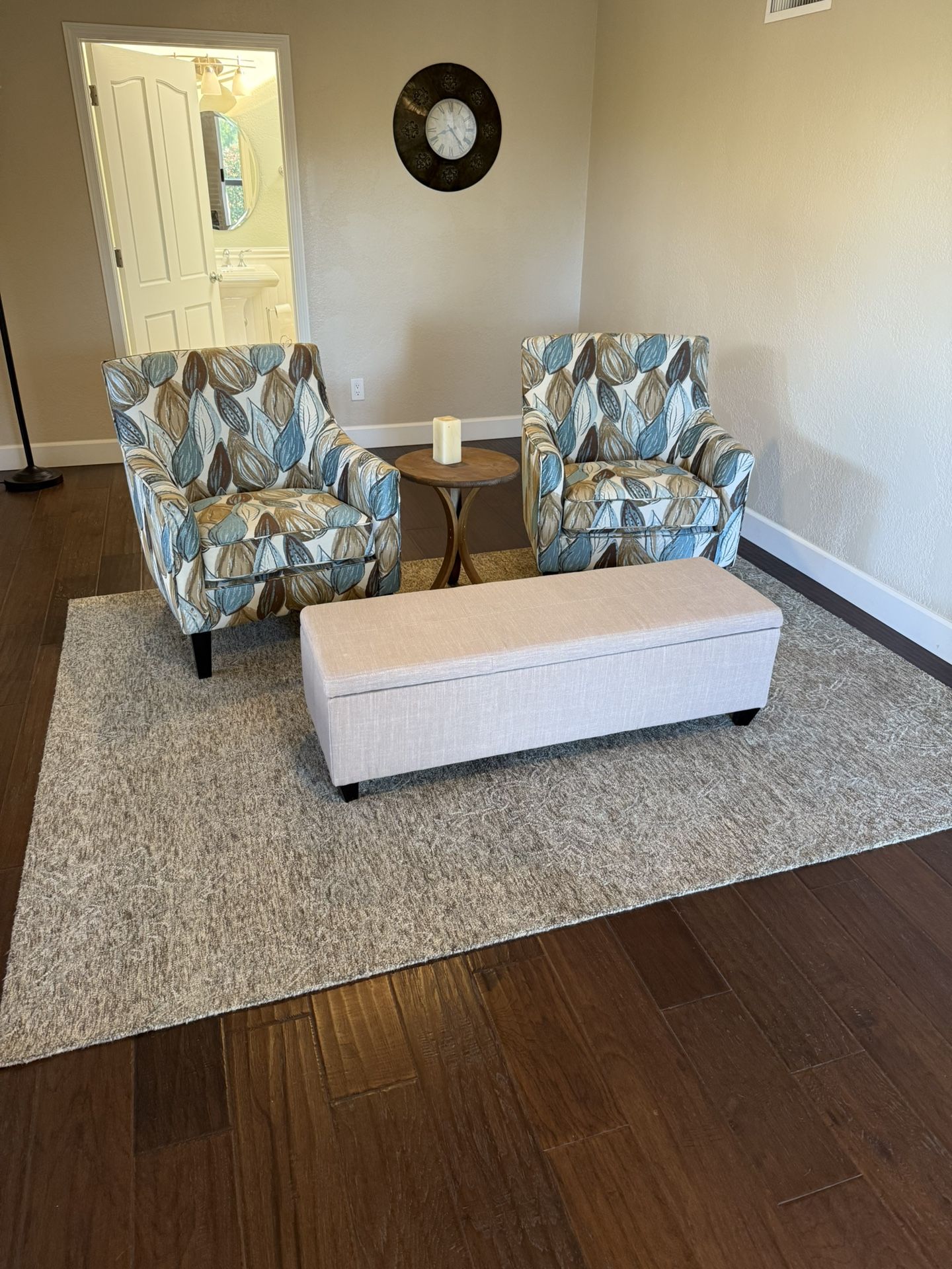 Chairs, Table, Ottoman And Carpet Set.