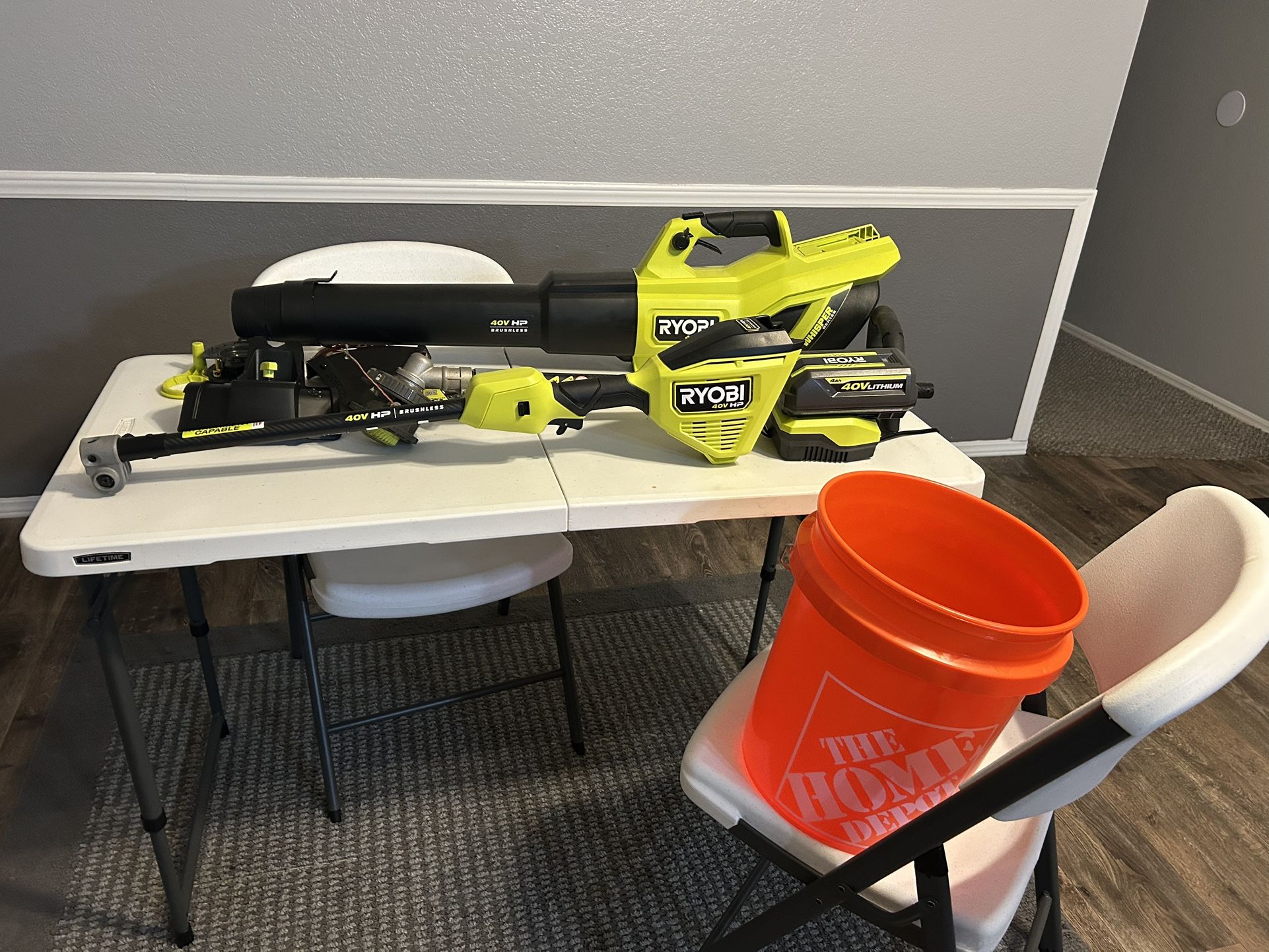 Ryobi 40V HP Trimmer And Leaf Blower