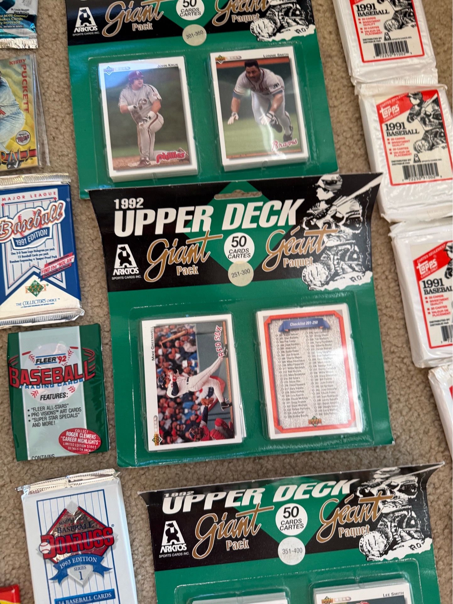 Baseball cards unopened
