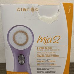 Clarisonic Facial Cleansing Brush System Mia 2 Sonic Scrubber Face Lavender New