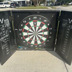 Dartboard In A Hanging Cabinet