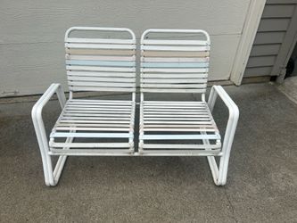 Vintage Patio Double Chair Bench