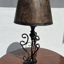 Rustic Wrought Iron Table Lamp