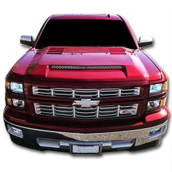 14-18 Silverado & Sierra 1500 Fiber Glass Hoods W Scoop