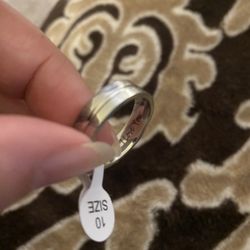 Mens Fashion Stainless Steel Wedding Band Size 10 Mark I Love U 