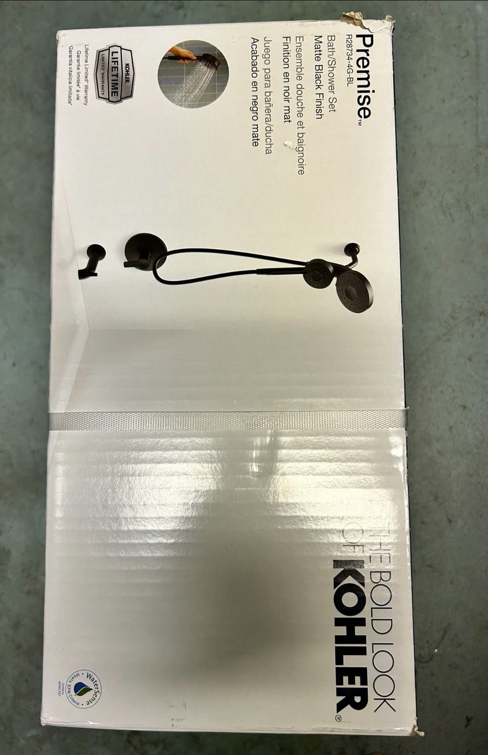 KOHLER Premise Rite-Temp Matte Black 1-handle Single function 6-Inches Round Bathtub and shower Faucet with Valve