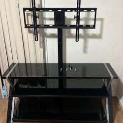 Back And Grey TV Stand. 