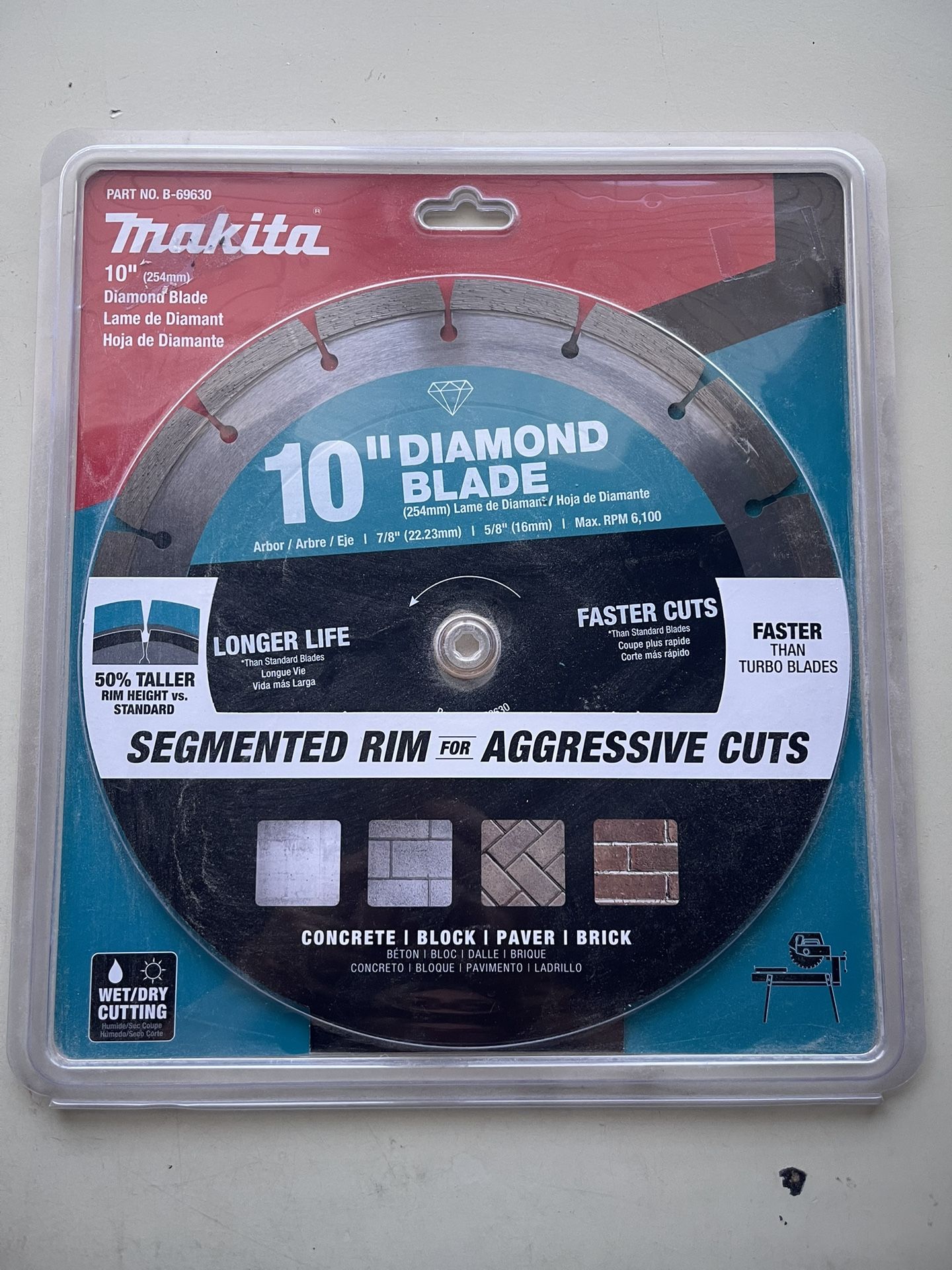 Makita 10 inch diamond blade Brand New In