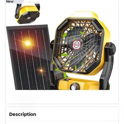 Solar powered fan