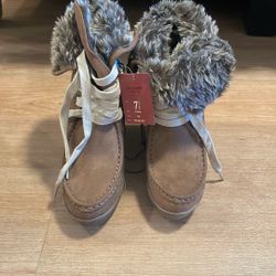 Brown Wedged Boots