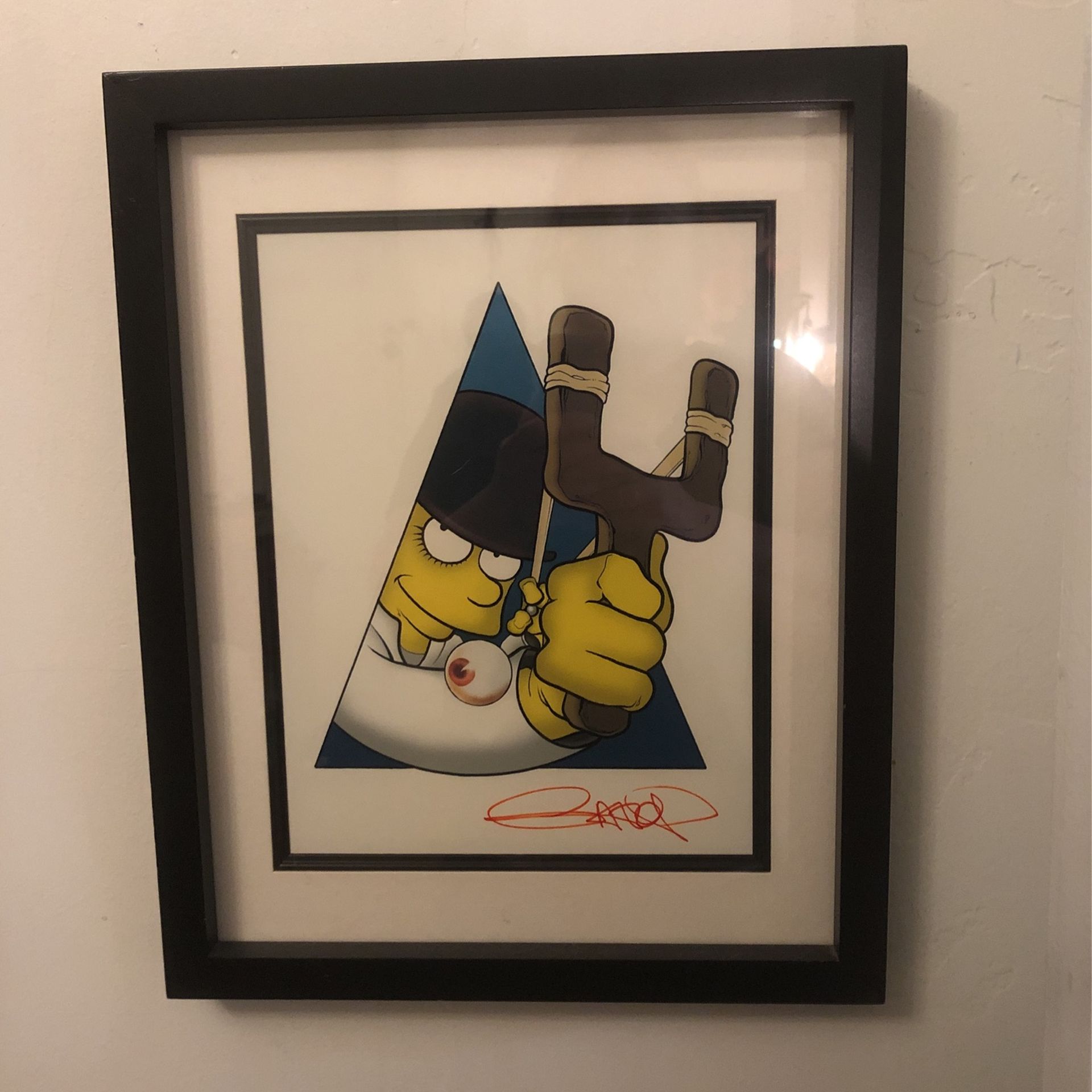 Framed Bart Simpson As Alex In A Clockwork Orange