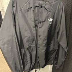 EUC Vans Black windbreaker - small