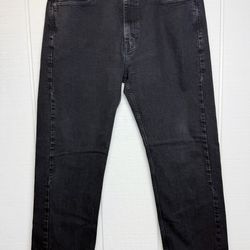 Levi Strauss & Co 505 Black Patch Used Men’s Black Jeans Size 36x32 (35”x29”)