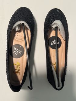 Black sheln    Ballet Flats Wide Fit