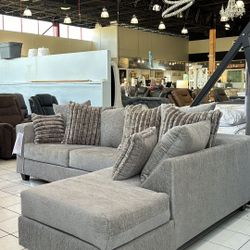Brand New - Beautiful Sectional With Chaise At Furniture Expo