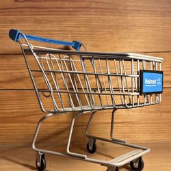 Mini Walmart Metal Toy Shopping Cart 10”
