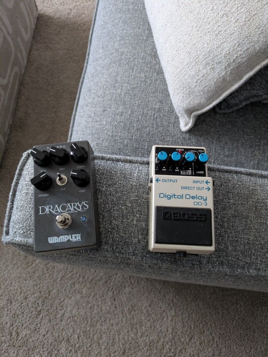 Boss DD3 Digital Delay Wampler Dracarys Distortion Guitar Pedals