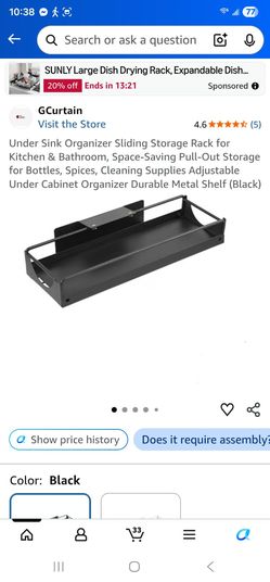 Set of 2 sliding storage rack undersink organizer