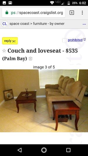 Loveseat N Sofa Coffee Table N End Tables For Sale In Palm Bay