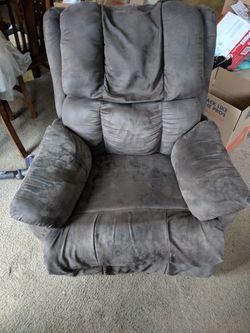 Faux suede rocker/recliner