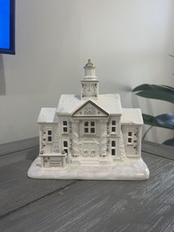 Lenox Mistletoe Park Village Townhall Figurine