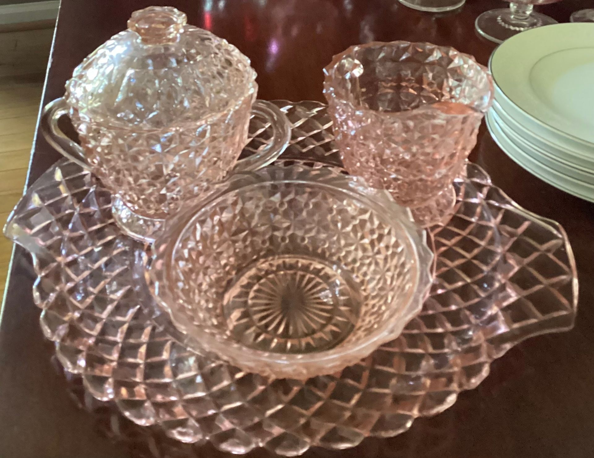 VINTAGE PINK DEPRESSION GLASS