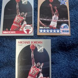 3 Michael Jordan Basketball Cards,  Baseball Cards Football Cards Nba