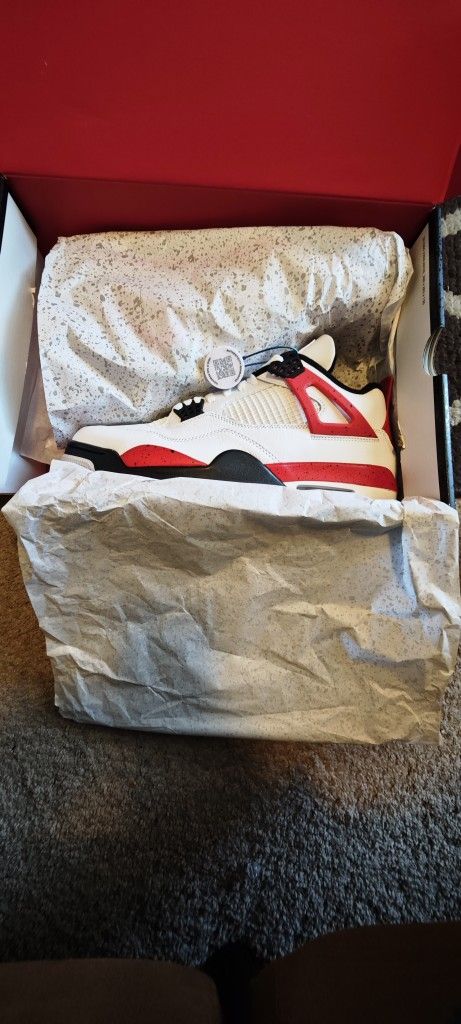 Nike Air Jordan Retro 4 "Red Cement" Sz 12M