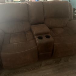 Two Sofa’s (Double Recliner with Storage)